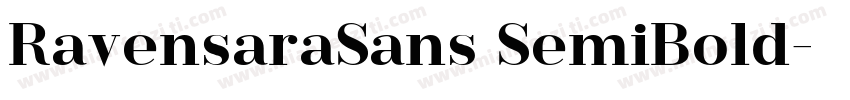 RavensaraSans SemiBold字体转换